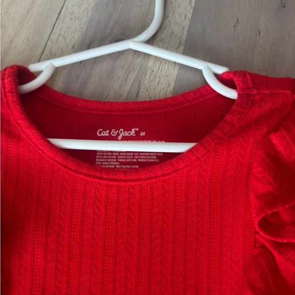 Cat & Jack Vibrant Red Ruffle Dress - Picture 3 of 3